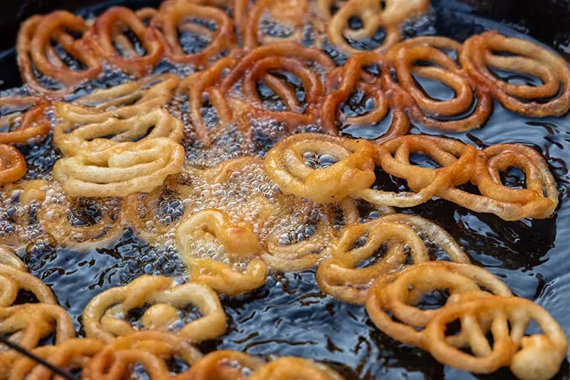 deep frying in a pan