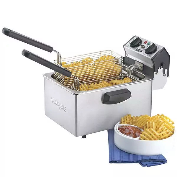 home deep fryer with French fries