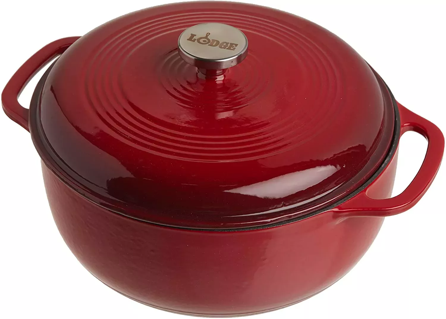 Lodge enameled cast iron dutch oven perfect for deep frying